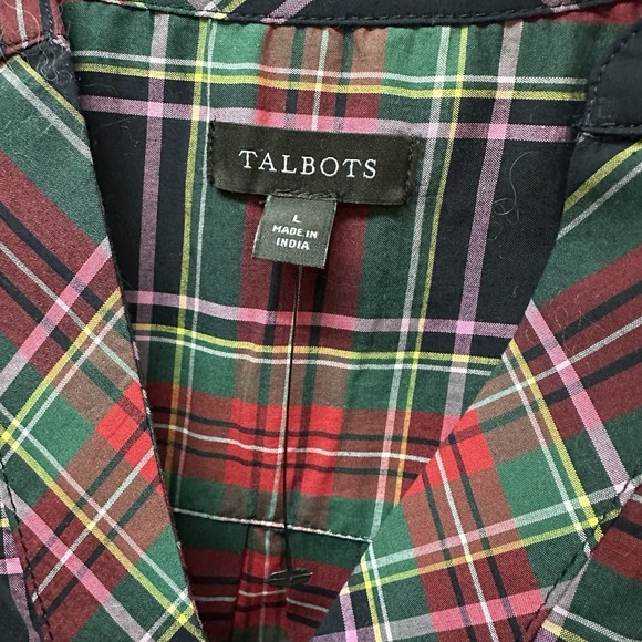 Talbots Plaid Tunic Top - Red and Green - Picture 3 of 7